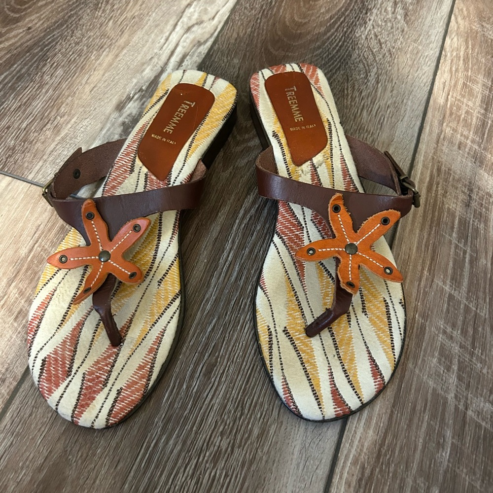 Italian sandals. Eclectic vibe.